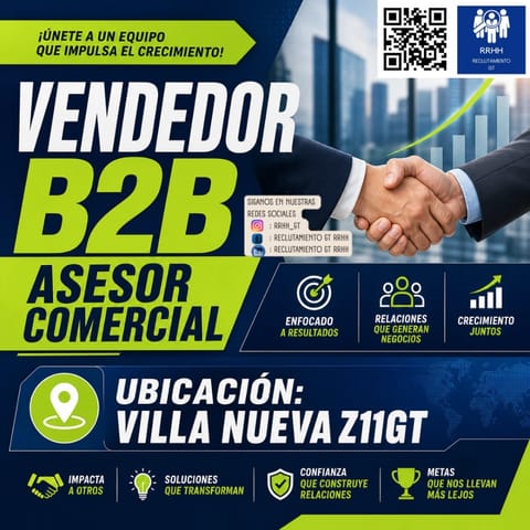 EJECUTIVO DE VENTAS VENDEDOR B2B VILLA NUEVA Y Z11GUATE en Ciudad de Guatemala (Municipio)