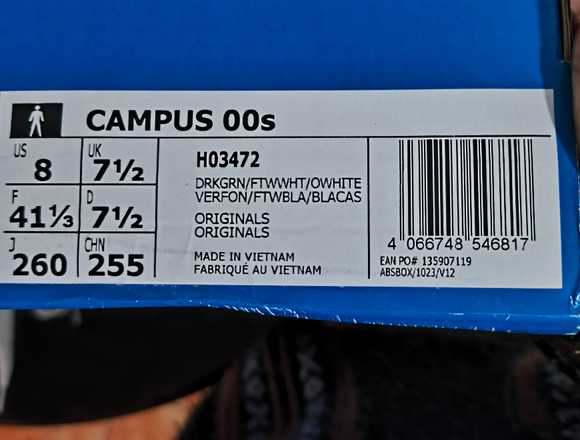 Adidas Campus 00s verdes talla 8