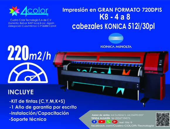 Plotter de impresión K8 cabezales KONICA