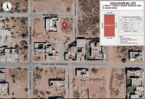 SE VENDE TERRENO C. NOGALES ZONA RESIDENCIAL NORTE EN CD. OBREGÓN. en Cajeme (Municipio)