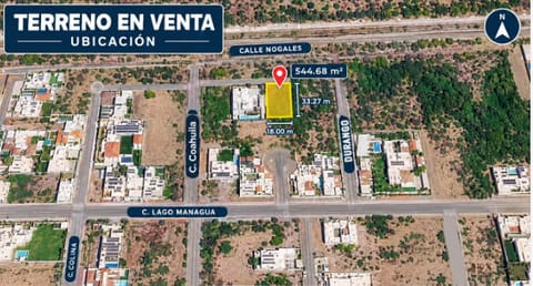 SE VENDE TERRENO C. NOGALES ZONA RESIDENCIAL NORTE EN CD. OBREGÓN. en Cajeme (Municipio)