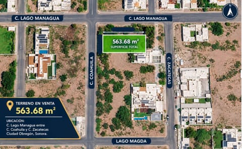 SE VENDE TERRENO C. COAHUILA ZONA NORTE EN CD. OBREGÓN.SON, en Cajeme (Municipio)