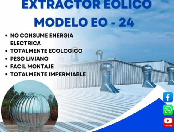 EXTRACTOR EOLICO MODELO EO – 24 en Chincha Alta (Distrito)