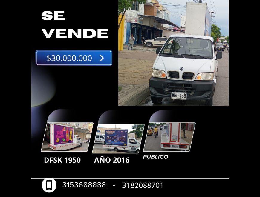 Venta de carro valla en Palmira (Municipio)