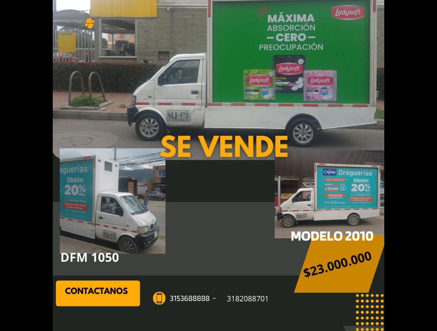 venta de carro para publicidad en Palmira (Municipio)