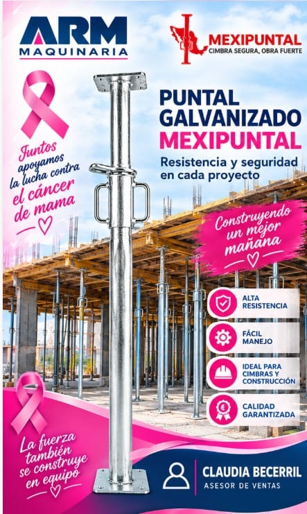 Puntal Galvanizado Mexipuntal Ajustable 2.20-4m