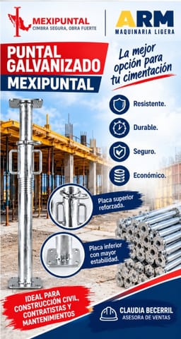 Puntales Mexipuntal para cimbra y obra civil