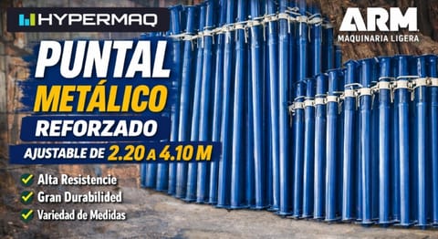 Puntal profesional ajustable hasta 4.10 m Ideal para obra pesada en Los Cabos (Municipio)