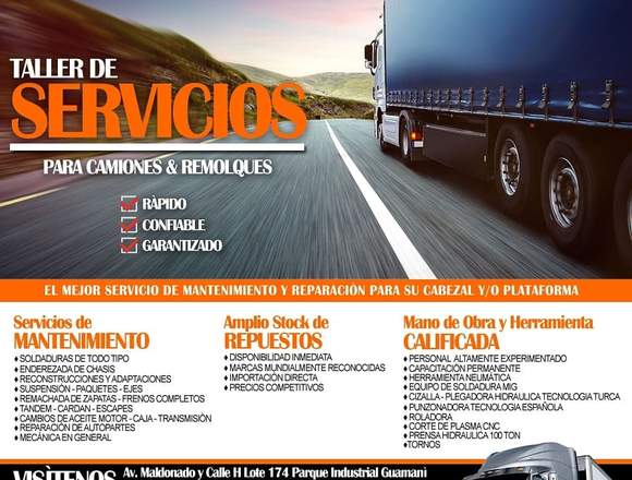 TALLER DE SERVICIOS - CABEZALES - REMOLQUES en Pichincha (Cantón)