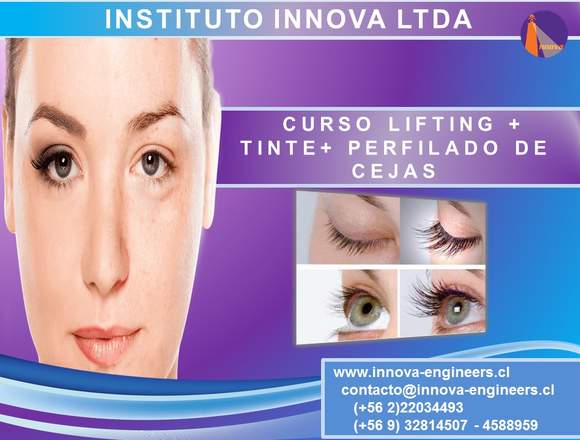 CURSO LIFTING DE PESTAÑAS +TINTE+PERFILADO en Santiago (Comuna)