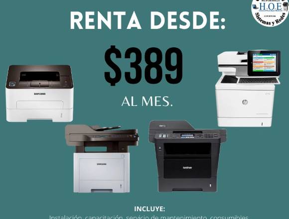 Renta multifuncional B&N desde $389 o COLOR $899. en San Pedro Tlaquepaque (Municipio)