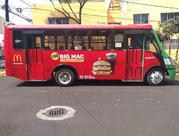 Publicidad en camiones urbanos en Azcapotzalco (Municipio)