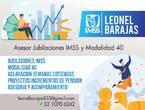 ASESORIAS EN MODALIDAD 40 Y JUBILACIONES IMSS