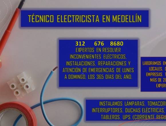 ELECTRICISTA EXPERTO EN REDES/CORTOCIRCUITOS/ELÉCT en Medellín (Municipio)