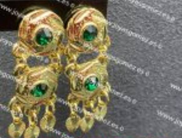 Pendientes cubanita de acero 316 chapado