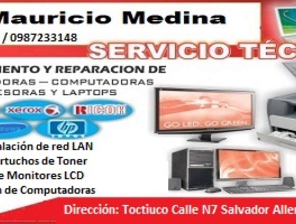 Mantenimiento de Impresoras y computadoras en Pichincha (Cantón)