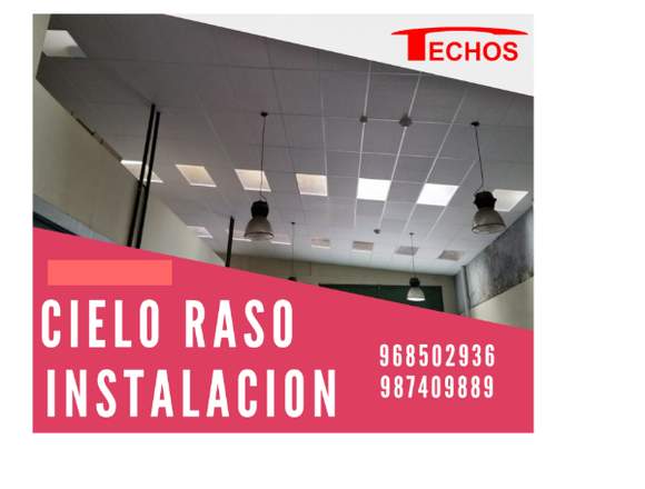 Cielo Raso para oficinas almacenes colegios