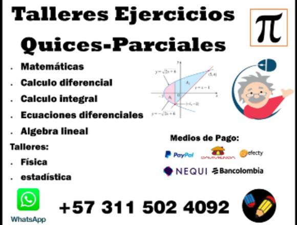 Asesorías, Talleres y Parciales Calculo, Álgebra. en Coyoacán (Municipio)