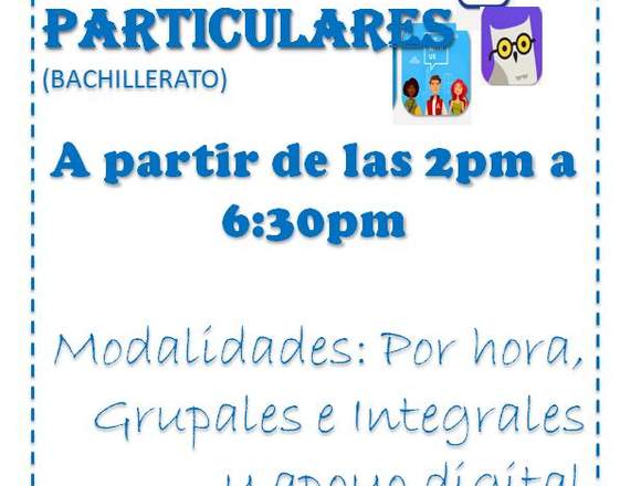 TAREAS DIRIGIDAS Y CLASES PARTICULARES en Libertador (Municipio)