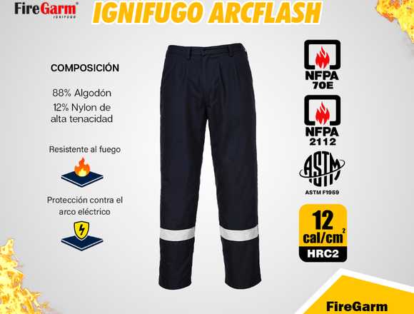 PANTALÓN ANTIFLAMA IGNÍFUGO ARCFLASH 12 CALORÍAS en Lima (Lima 1) (Distrito)