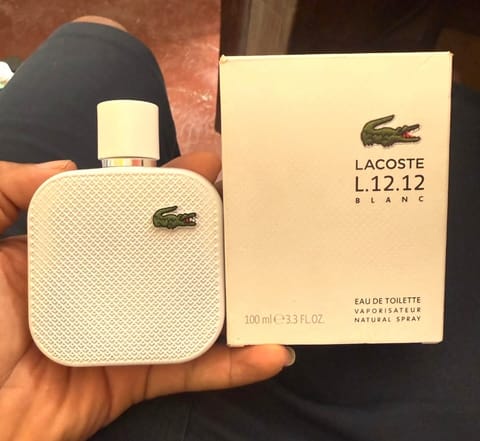 Perfume Lacoste L.12.12 Blanc de 100ml aroma limpio fresco Y elegante