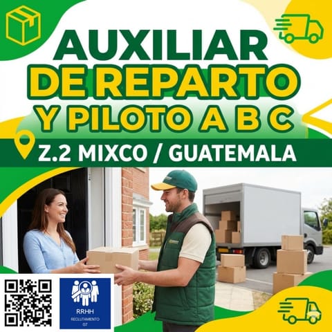 AUXILIAR DE PRODUCCION BODEGA RUTA REPARTO MIXCO en Mixco (Municipio)