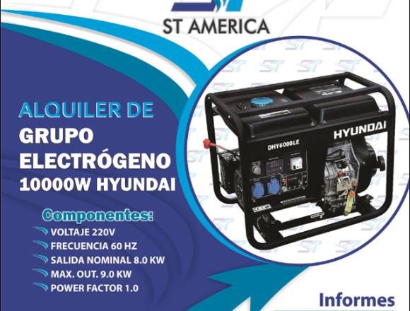ALQUILER DE GRUPO ELECTROGENO HYUNDAI en Lima (Lima 1) (Distrito)