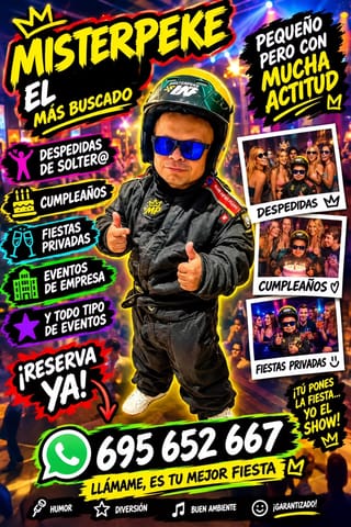 Animador MisterPeke para eventos