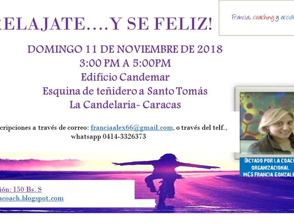 taller: "Relajate... y se feliz" en Libertador (Municipio)