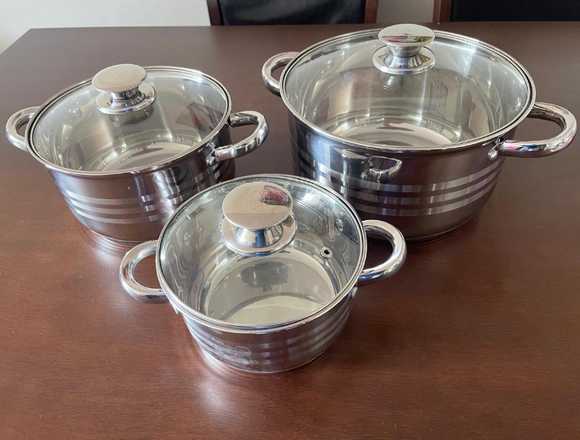 JUEGO DE OLLAS 6 PCS NUEVAS en Ñuñoa (Comuna)