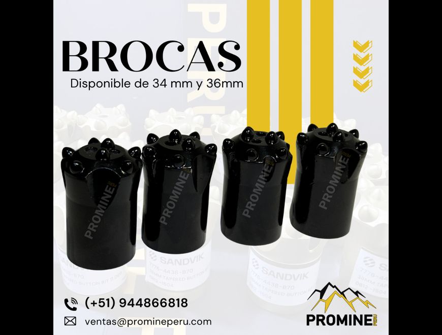 Broca Alternativa 34mm – 36mm | Sostenimiento en Cajamarca (Distrito)