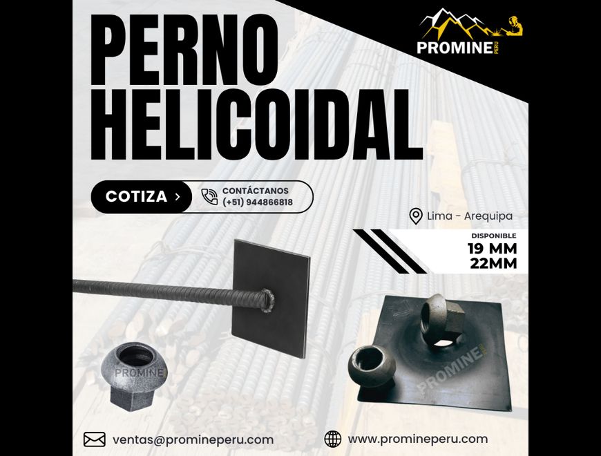 Perno Helicoidal para Mina | Anclaje Mecánico
