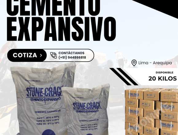 Cemento Expansivo 20kg | Mortero de Expansión en Arequipa (Distrito)