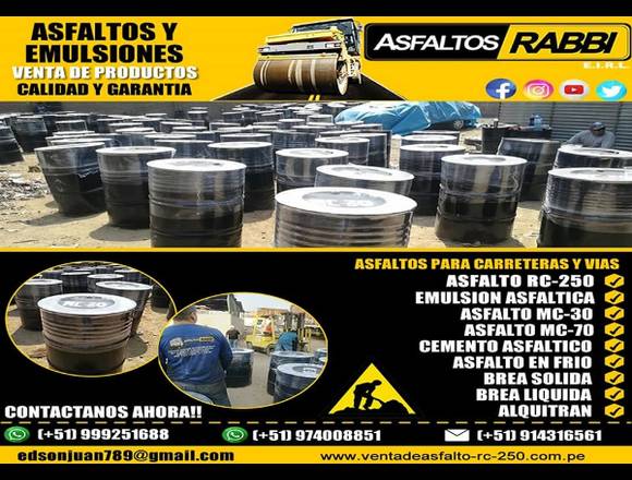 VENTA DE ASFALTO RC-250 EN LIMA PERU. ASFALTOS en Carabayllo (Lima 6) (Distrito)