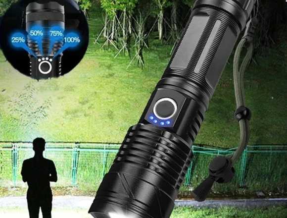 Linterna USB negra para toda momento