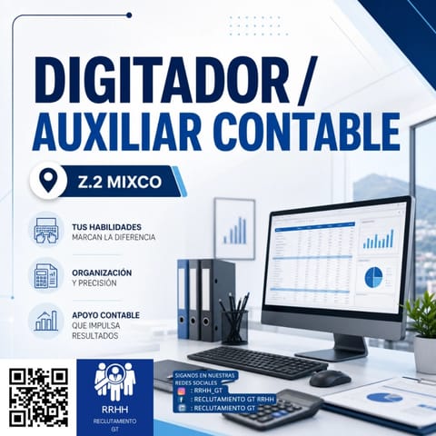 AUXILIAR CONTABLE MIXCO CON EXP GUATEMALA en Zuníl (Municipio)