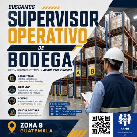 SUPERVISOR DE BODEGA OPERATIVO AUXILIAR DE BODEGA LIDER Z11GT en Zuníl (Municipio)