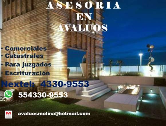 ASESORIA EN AVALUOS DE INMUEBLES en Gustavo A. Madero (Municipio)