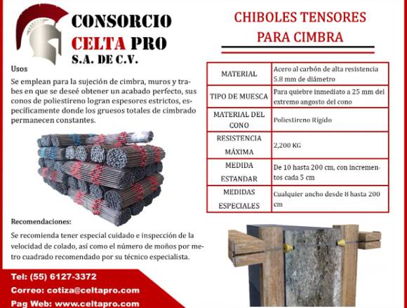CHIBOLES TENSORES PARA CIMBRA en Iztapalapa (Municipio)