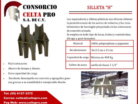 Silleta Tipo “H” para Varilla en Iztapalapa (Municipio)