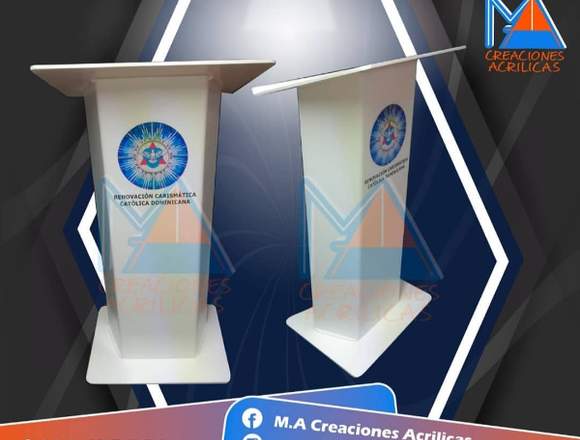 Podium acrílico púlpito tómbolas letrero Acrilico en Santo Domingo Norte (Municipio)