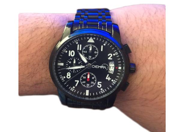 Reloj Elegante DEMRA Negro Plateado ENVIO GRATIS