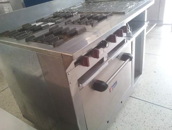 Cocina industrial 4 hornillas horno gratin plancha en Cedeño (Municipio)