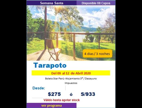 Viaje a Tarapoto semana santa 2020