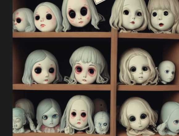 Creepy and Scary Porcelain Vintage Dolls Notebook in Greeley Square (Locality)
