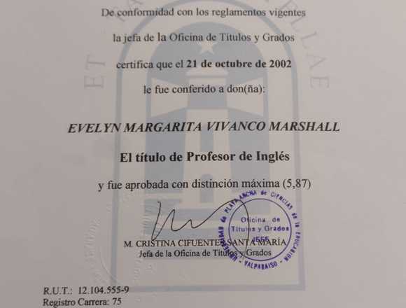 Clases particulares de Inglés y Español