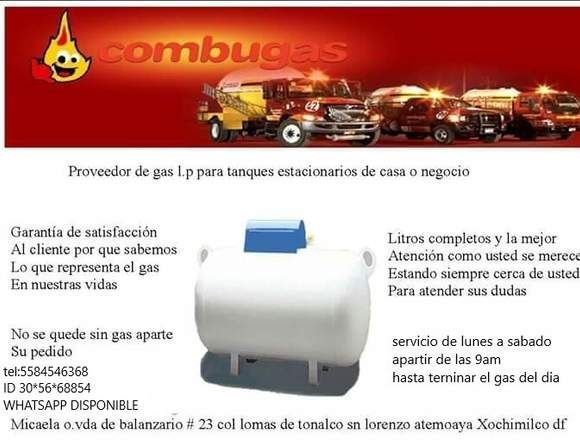 venta de gas lp para casa o negocios en Azcapotzalco (Municipio)