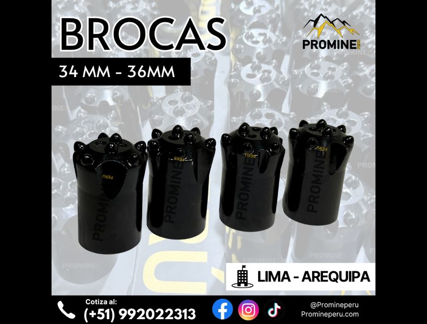 BROCAS CONICAS / MINERIA PERUANA / 36 MM en Chacapampa (Distrito)