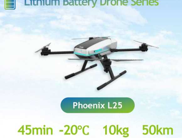 Dron con batería de litio industrial y agricola