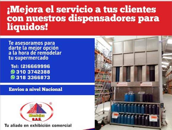 Mueble dispensador de líquidos en Caicedonia (Municipio)